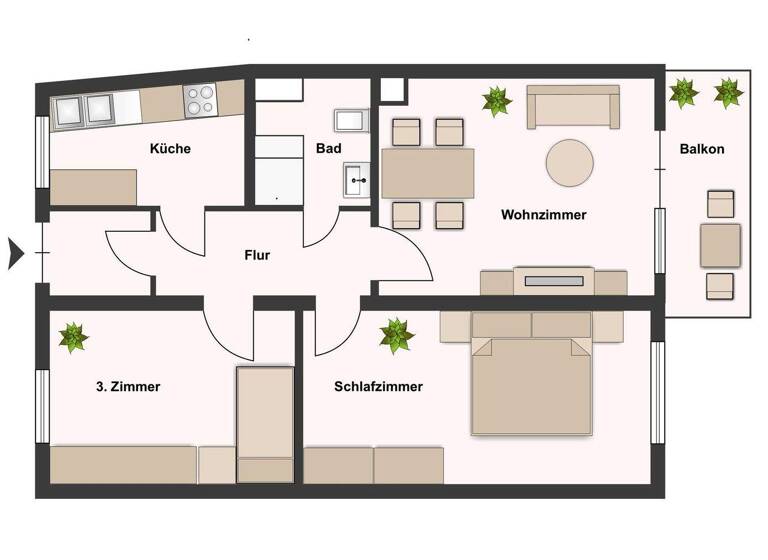 Wohnung zum Kauf 249.000 € 3 Zimmer 57 m² frei ab sofort Waiblingen 71332