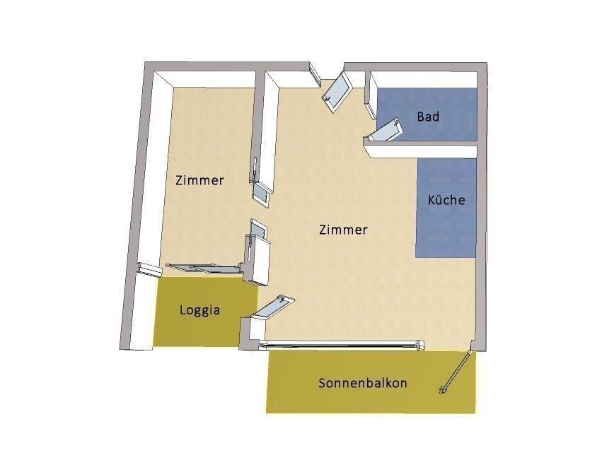 Wohnung zum Kauf 349.000 € 2 Zimmer 43 m²<br/>Wohnfläche ab sofort<br/>Verfügbarkeit Tiergarten Berlin 10787