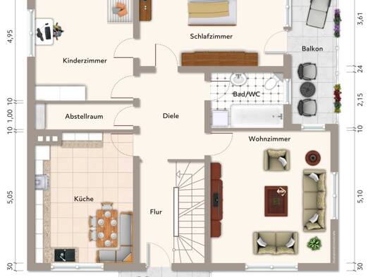 Wohnung zur Miete 850 € 3 Zimmer 96 m² frei ab 01.10.2026 Bischbrunn 97836