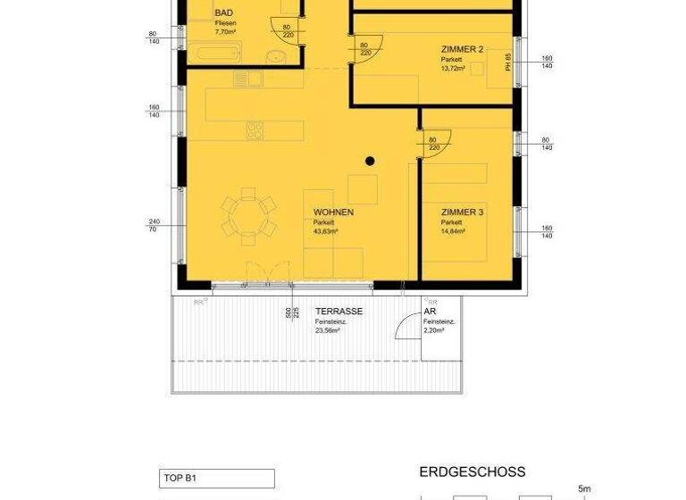 Wohnung zum Kauf - Erstbezug 513.888 € 4 Zimmer 107 m² EG frei ab 01.12.2027 Luftenberg an der Donau 4225