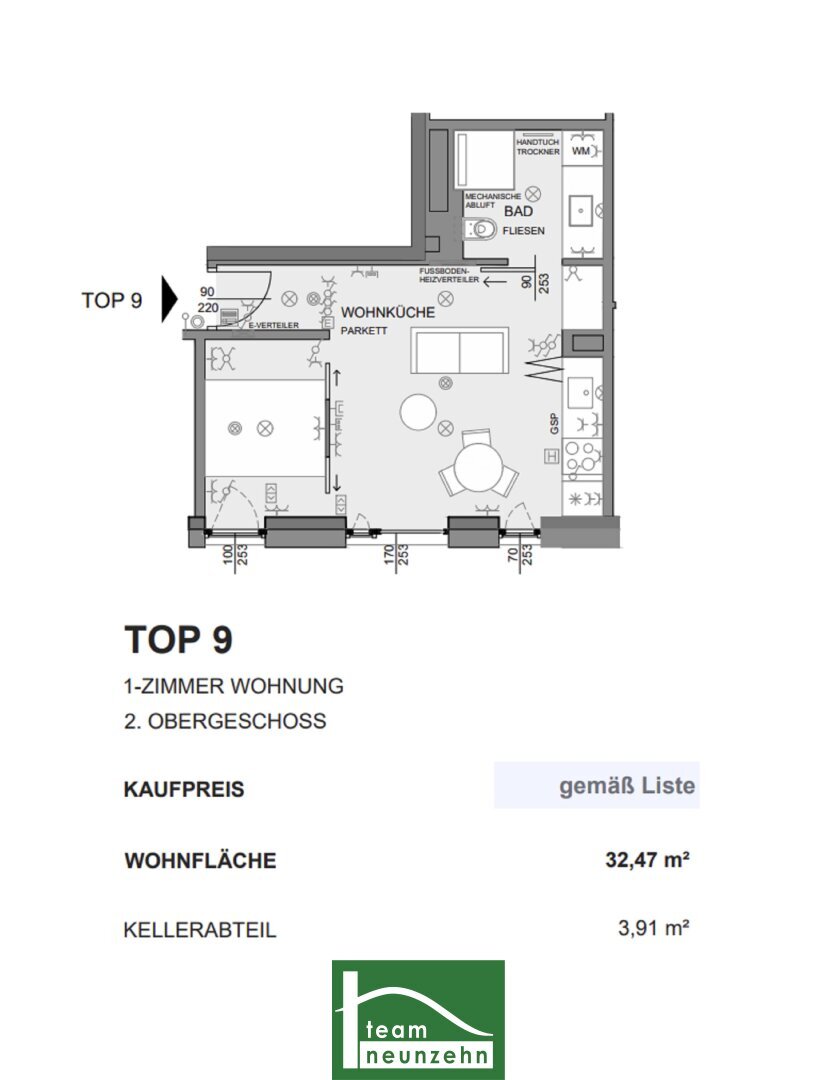 Wohnung zum Kauf 209.916 € 1 Zimmer 32,4 m²<br/>Wohnfläche 2.<br/>Geschoss Sandleitengasse 64 Wien 1170