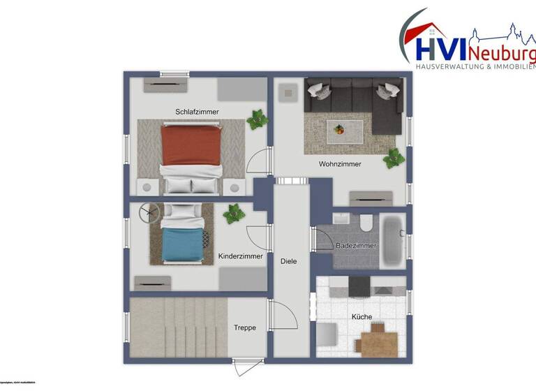 Wohnung zum Kauf 189.000 € 3 Zimmer 57 m² 2. Geschoss Wartburgstraße 5 Neuburg Neuburg an der Donau 86633