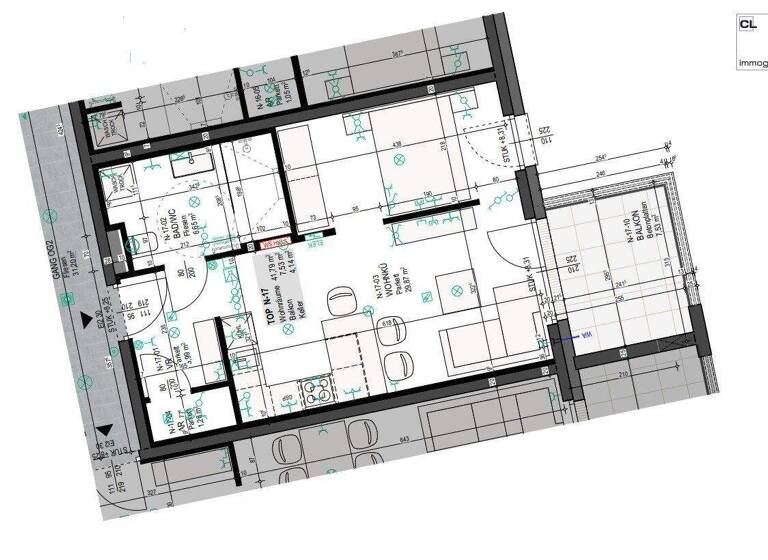 Studio zur Miete 623 € 1 Zimmer 41,8 m² 2. Geschoss frei ab sofort Eggelsberg 5142