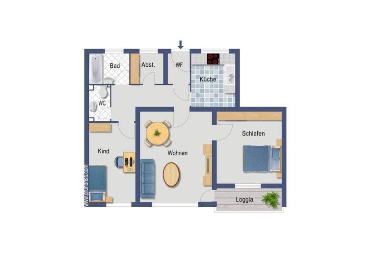 Wohnung zum Kauf provisionsfrei 264.000 € 3 Zimmer 67 m² Hammarskjöldring 156 Niederursel Frankfurt am Main 60439