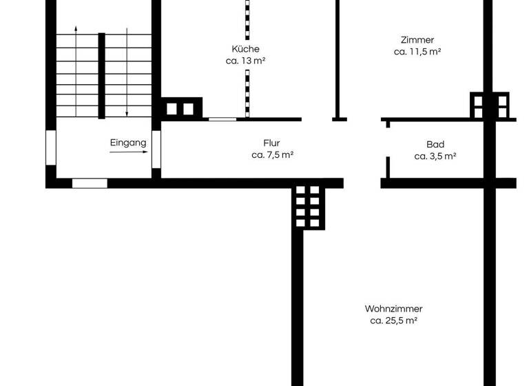 Wohnung zum Kauf 345.000 € 2 Zimmer 60 m² 3. Geschoss Barmbek-Süd Hamburg 22083