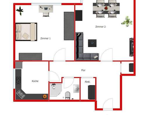 Wohnung zum Kauf 185.000 € 2 Zimmer 57 m² 1. Geschoss Offenbach am Main 63071