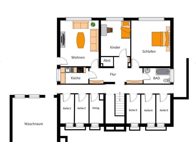 Wohnung zur Miete 1.000 € 3 Zimmer 78 m² Überruhr-Hinsel Essen 45277