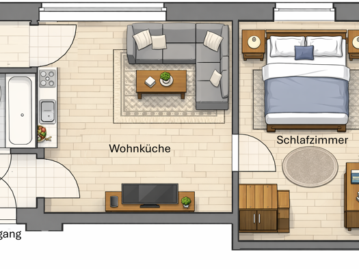 Wohnung zur Miete 250 € 2 Zimmer 25 m² EG Wassertrüdingen 91717