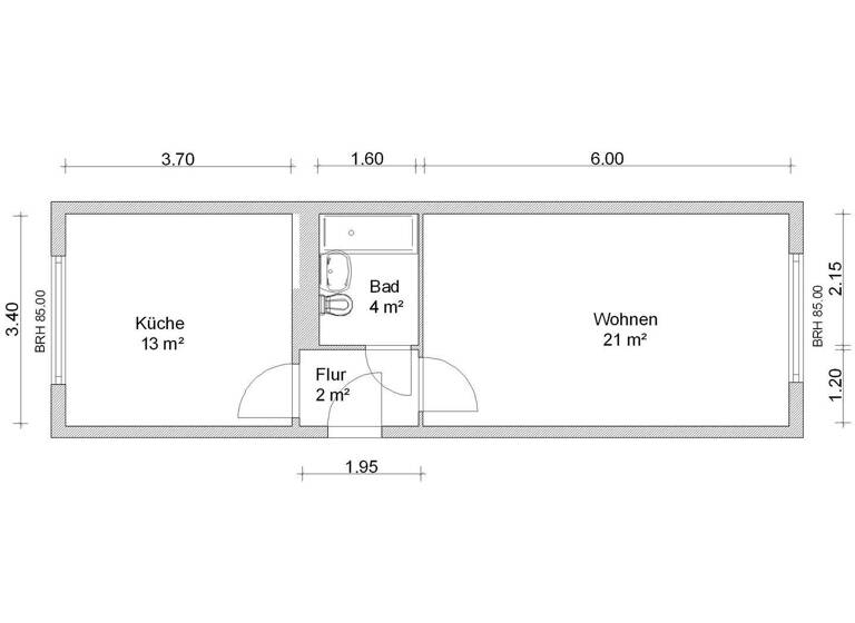 Studio zur Miete 252 € 1 Zimmer 42 m² EG frei ab 20.03.2026 Otto-Lilienthal-Weg 53 Eckersbach Zwickau 08066