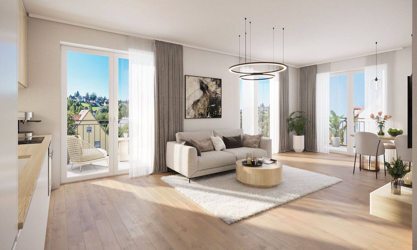 Immobilie in Bruckberg - *** Familienfreundliche 4-Zimmer Wohnung - MODERN-ENERGIEEFFIZIENZ *** - Bild 0