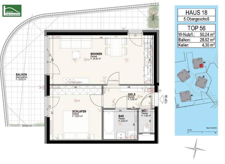 Wohnung zur Miete 605 € 2 Zimmer 50,2 m² 5. Geschoss frei ab 01.05.2026 Olga-Rudel-Zeynek-Gasse 18 Straßgang Graz 8054