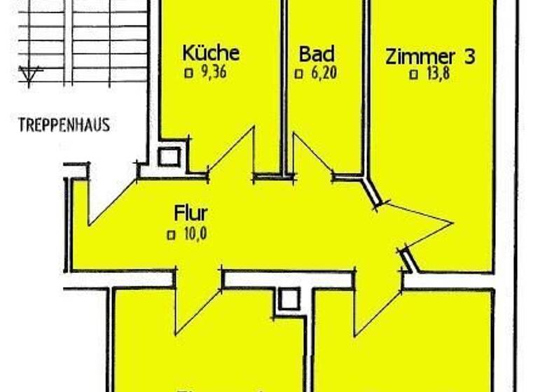 Wohnung zur Miete 599 € 3 Zimmer 72,8 m²<br/>Wohnfläche 3.<br/>Geschoss ab sofort<br/>Verfügbarkeit Mockauer Str. 31 Mockau-Nord Leipzig 04357