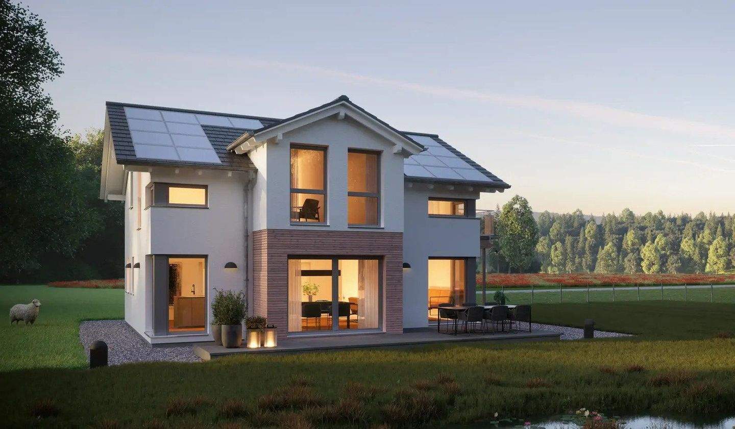 Immobilie in Hallerndorf - Stilvolles Haus mit Erker und akzentreichem Fassadenmix inklusive TOP-Grundstück mit Südausrichtung - Bild 0