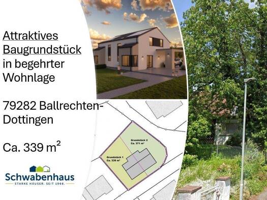 Grundstück zum Kauf provisionsfrei 257.144 € 337 m² Grundstück Dottingen Ballrechten-Dottingen 79282