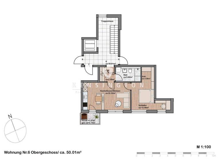 Wohnung zum Kauf - Erstbezug 480.100 € 2 Zimmer 50 m² 1. Geschoss Gauting 82131