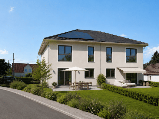 Doppelhaushälfte zum Kauf - Erstbezug provisionsfrei 4,5 Zimmer 114 m² 762 m² Grundstück Gohlis Ortschaft Cossebaude 01156