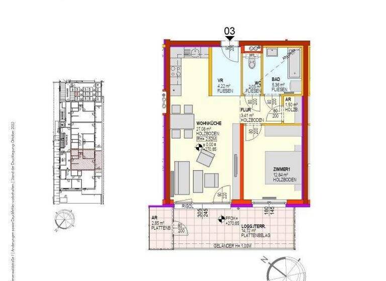 Wohnung zur Miete 810 € 2 Zimmer 56,4 m² Altlengbach 3033