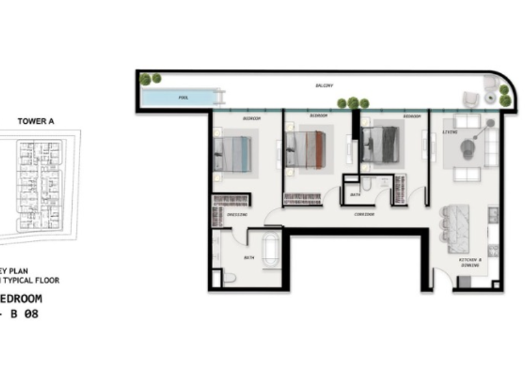 Wohnung zum Kauf 904.980 € 4 Zimmer 155,5 m² Dubai