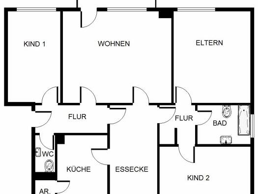 Wohnung zur Miete 659 € 4,5 Zimmer 86,4 m² EG frei ab 17.12.2026 Marler Straße 154 Hassel Gelsenkirchen 45896