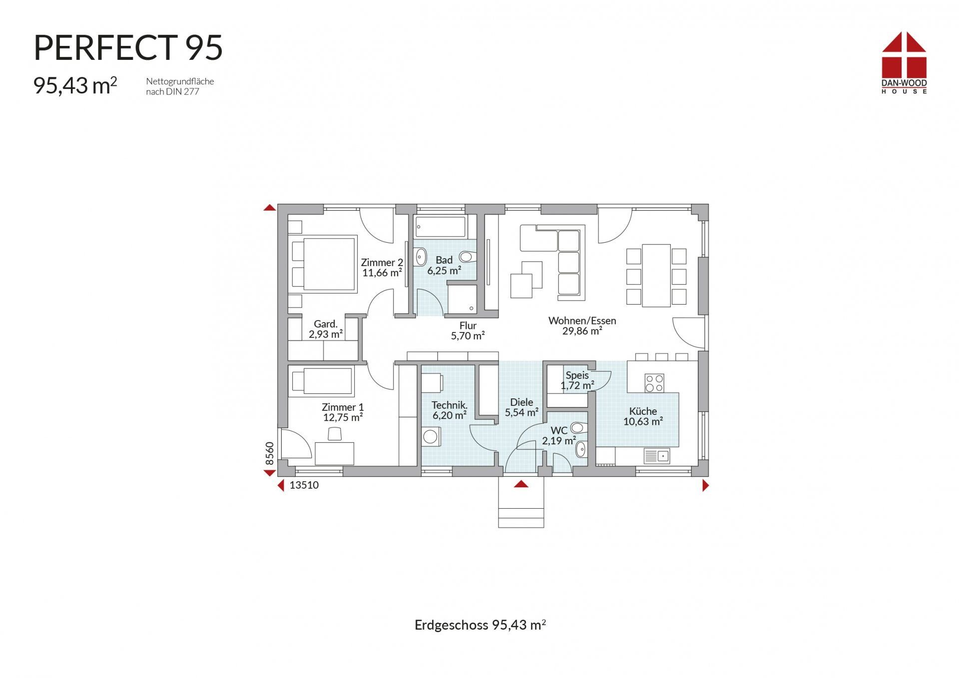 Bungalow zum Kauf 340.179 € 3 Zimmer 95 m²<br/>Wohnfläche 1.112 m²<br/>Grundstück Glauchau Glauchau 08371