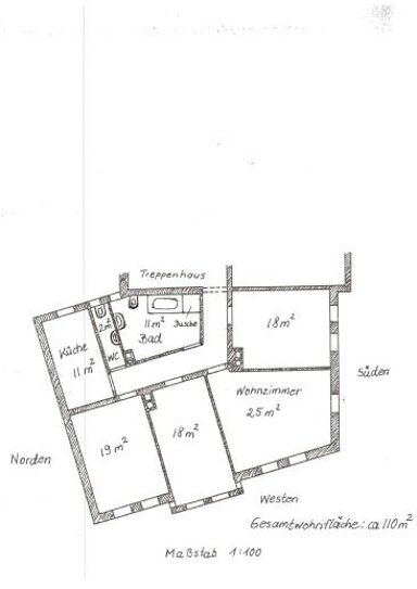 Wohnung zur Miete 750 € 4 Zimmer 110 m² 3. Geschoss frei ab 01.03.2025 Muggenhof Nürnberg 90429