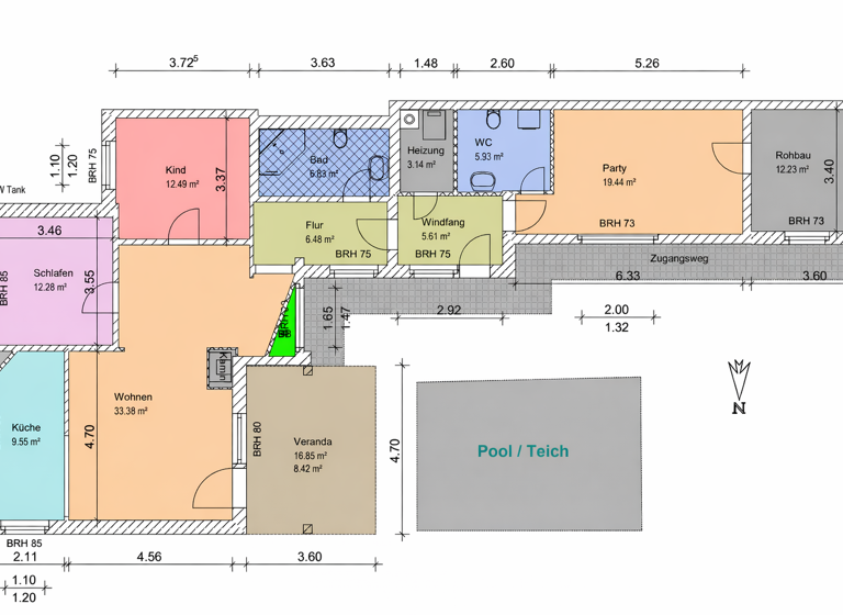 Einfamilienhaus zum Kauf 129.500 € 4 Zimmer 123,6 m² 530 m² Grundstück Großpösna 04463