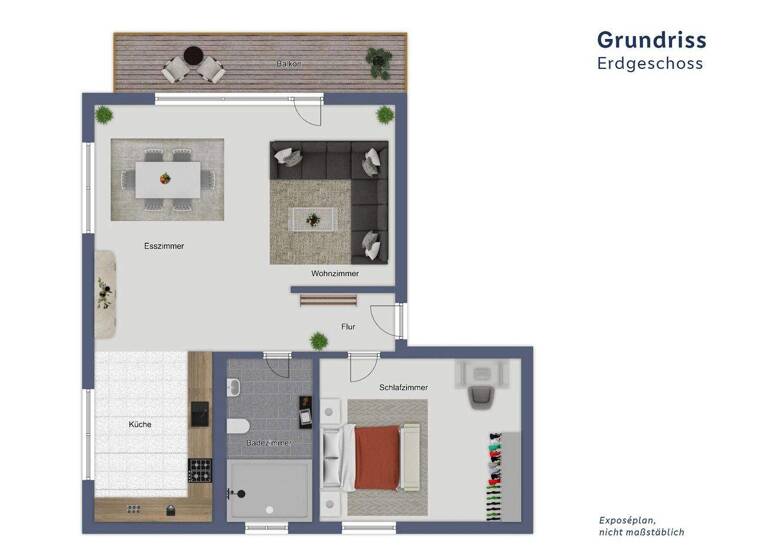 Wohnung zum Kauf 499.000 € 2 Zimmer 59,7 m² EG Seckbach Frankfurt am Main / Seckbach 60389