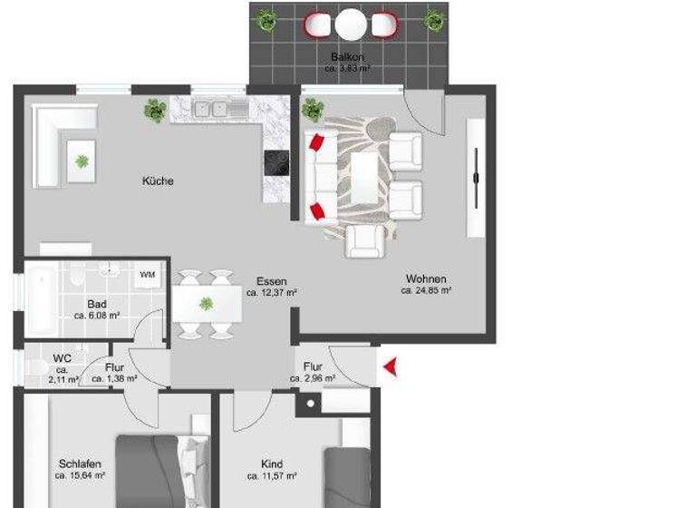 Wohnung zum Kauf 599.000 € 3,5 Zimmer 97,2 m² Steinstraße 18 Dachau 85221