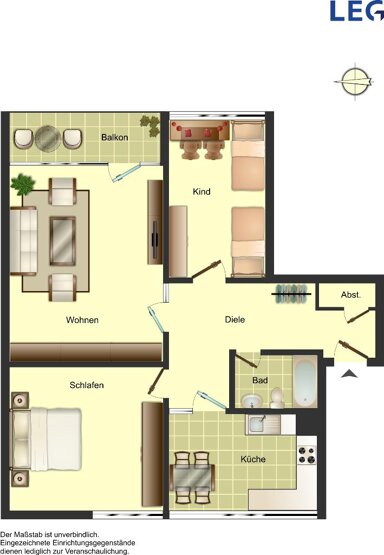 Wohnung zur Miete nur mit Wohnberechtigungsschein 420,90 € 3 Zimmer 77,4 m² 3. Geschoss frei ab 08.01.2025 Eggersten Ring 24 Kreuztal Kreuztal 57223