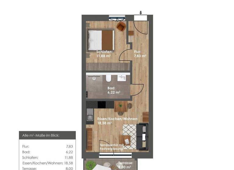 Wohnung zum Kauf - Erstbezug provisionsfrei 259.500 € 2 Zimmer 48,5 m² An der Leitn Beilngries 92339