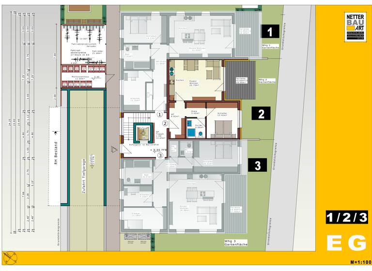 Wohnung zum Kauf provisionsfrei 362.500 € 2 Zimmer 60,1 m²<br/>Wohnfläche EG<br/>Geschoss Sprottauer Str. 105 Altenfurt - Nord Nürnberg 90475