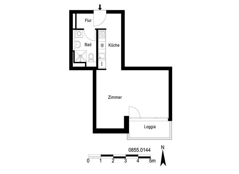 Studio zur Miete 785 € 1 Zimmer 40,9 m² 6. Geschoss Senftenberger Ring 45A Märkisches Viertel Berlin 13435