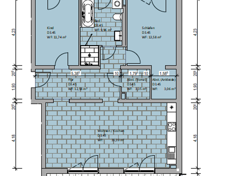 Penthouse zur Miete 1.246 € 3 Zimmer 113,3 m² frei ab 01.04.2026 Kleekampsweg 2a Fallersleben Wolfsburg 38442