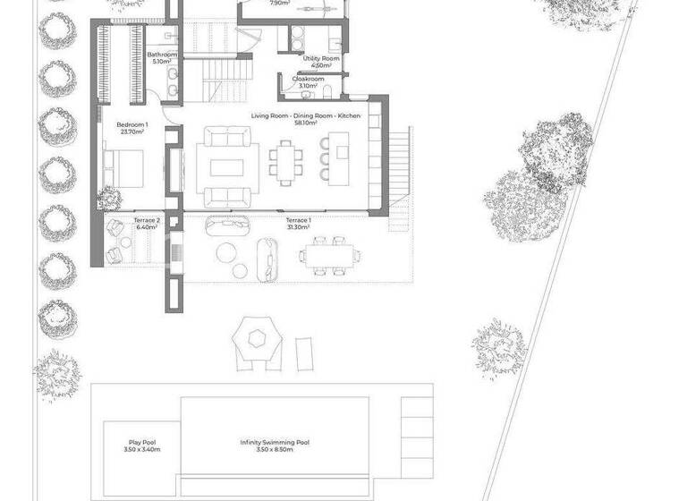 Einfamilienhaus zum Kauf 1.050.000 € 5 Zimmer 192 m² 1.016 m² Grundstück Almería 04618