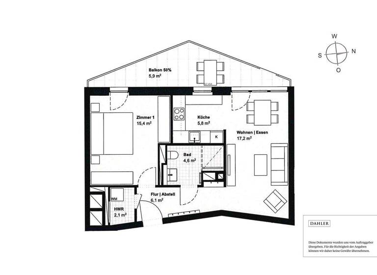 Wohnung zum Kauf 398.500 € 2 Zimmer 57,1 m² 3. Geschoss Mitte Hannover / Mitte 30159