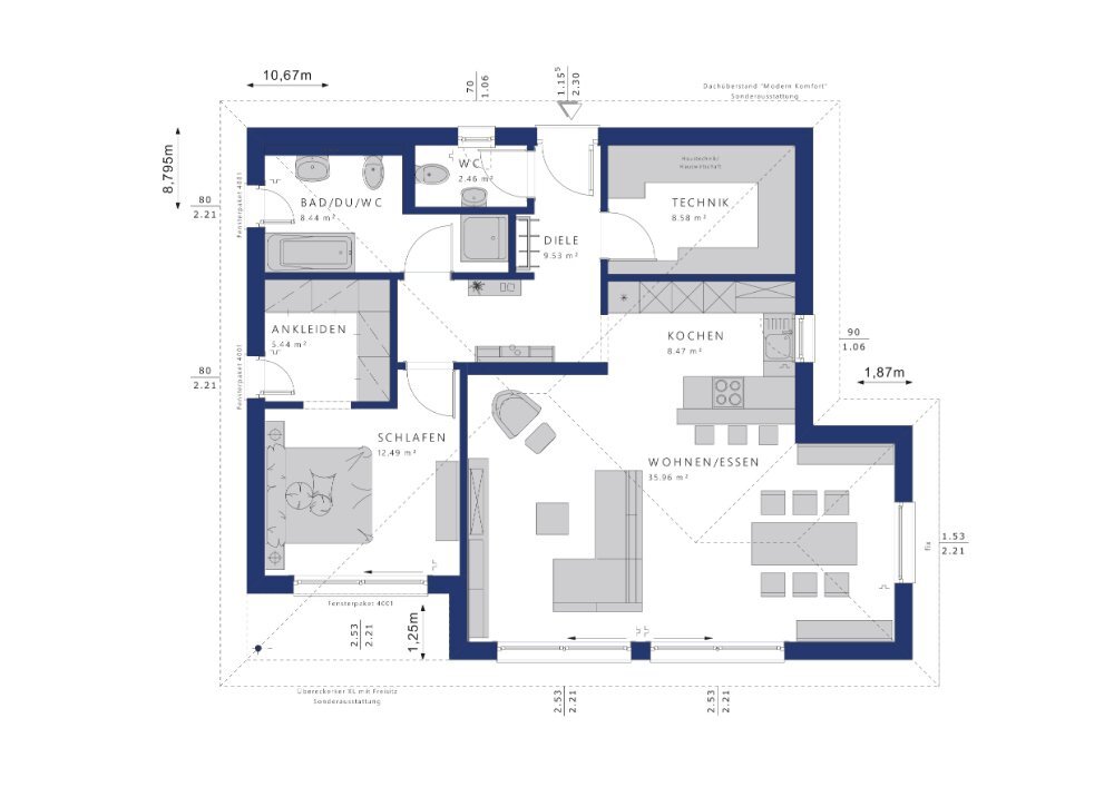 Einfamilienhaus zum Kauf provisionsfrei 477.895 € 5 Zimmer 91 m²<br/>Wohnfläche 469 m²<br/>Grundstück Bad Wurzach Bad Wurzach 88410