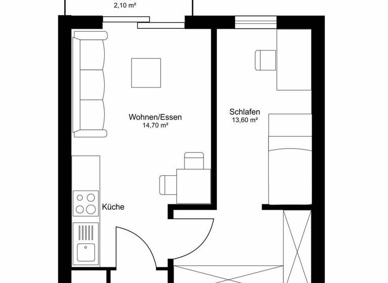 Wohnung zum Kauf 319.000 € 2 Zimmer 39,7 m² Sasel Hamburg Sasel 22395