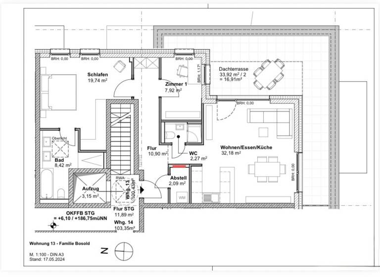 Penthouse zur Miete 1.400 € 3 Zimmer 100 m² Geschoss 3/5 frei ab sofort Duderstadt 37115