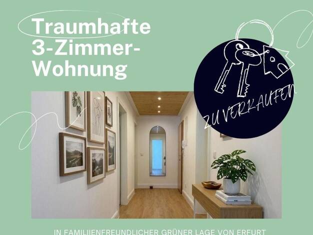 Wohnung zum Kauf provisionsfrei 249.000 € 3 Zimmer 77 m² 2. Geschoss Ilversgehofen Erfurt 99089