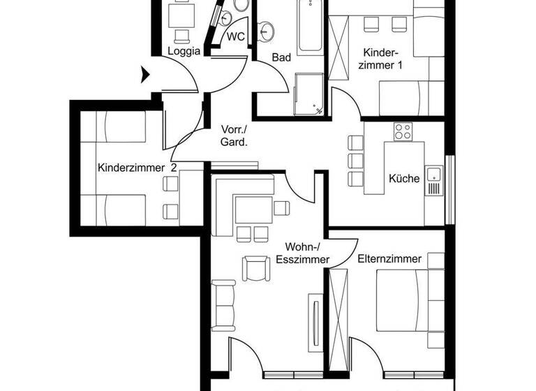 Wohnung zum Kauf 415.000 € 4 Zimmer 86,6 m² Mariahilfstraße 14 Lustenau 6890