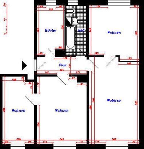 Wohnung zur Miete 338 € 4 Zimmer 75,6 m²<br/>Wohnfläche 2.<br/>Geschoss ab sofort<br/>Verfügbarkeit Gartenweg 7 Lindau Zerbst/Anhalt 39264