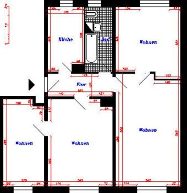 Wohnung zur Miete 338 € 4 Zimmer 75,6 m² 2. Geschoss frei ab sofort Gartenweg 7 Lindau Zerbst/Anhalt 39264