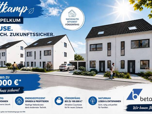 Doppelhaushälfte zum Kauf - Erstbezug provisionsfrei 435.700 € 5,5 Zimmer 123 m² 274 m² Grundstück Holtkamp 22 Pelkum Pelkum 59077