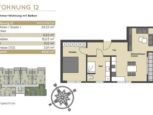 Wohnung zum Kauf provisionsfrei 375.000 € 2 Zimmer 63 m² Neumarkt Neumarkt in der Oberpfalz 92318