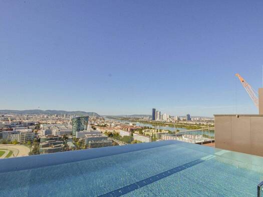 Terrassenwohnung zur Miete - Erstbezug 1.196 € 2 Zimmer 55,2 m² 6. Geschoss Wien 1020