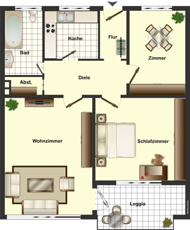 Wohnung zur Miete 572 € 3 Zimmer 71,6 m² 8. Geschoss frei ab sofort Wahlbezirk 001 Pinneberg 25421