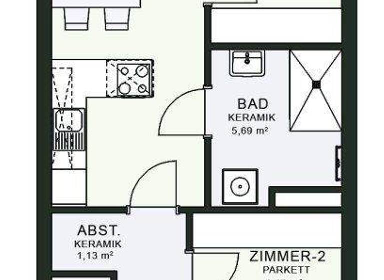 Wohnung zur Miete - Erstbezug 650 € 3 Zimmer 55,4 m² 5. Geschoss frei ab 01.06.2026 Fröhlichgasse 23-35 Jakomini Graz 8010