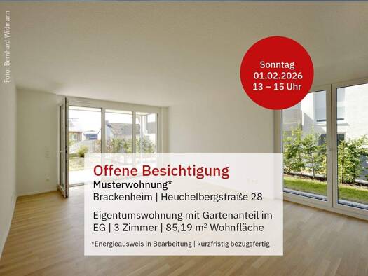 Wohnung zum Kauf - Neubau provisionsfrei 499.000 € 3 Zimmer 87,1 m² 2. Geschoss Heuchelbergstraße 0 Brackenheim 74336