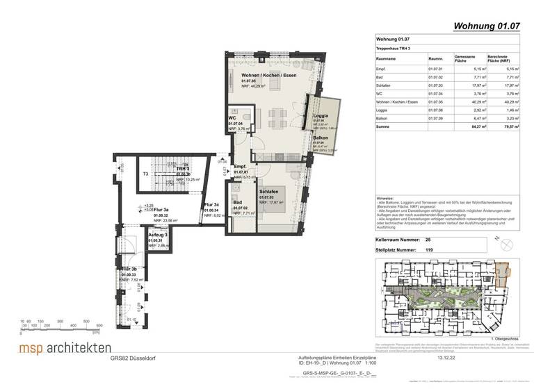 Wohnung zur Miete - Erstbezug 1.840 € 2 Zimmer 80 m² 1. Geschoss frei ab 01.05.2026 Düsseltal Düsseldorf / Düsseltal 40239