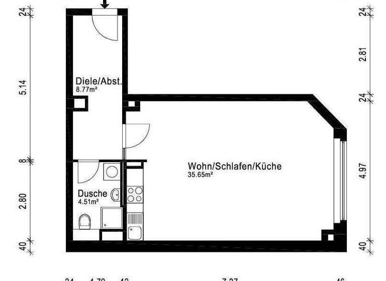 Studio zum Kauf 229.900 € 1 Zimmer 47,3 m² Sülz Köln 50937